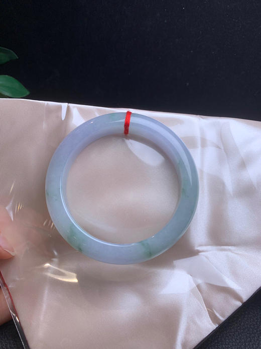 620096，60飘花手镯，干净油润，清新蓝花 商品图4