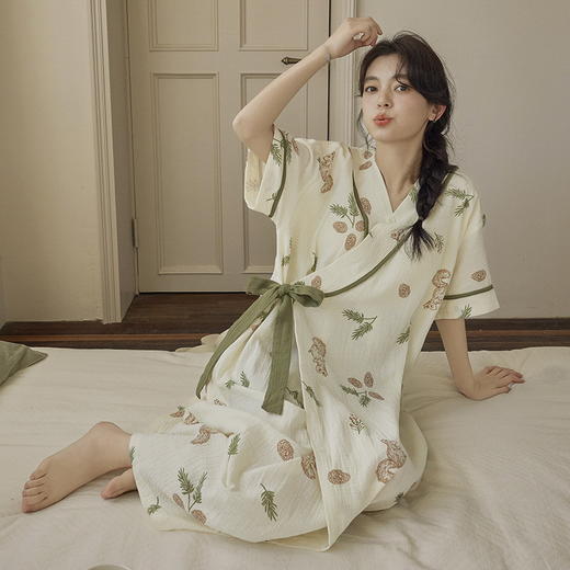 【GZ】无忧购云朵棉和服睡袍带胸垫（截单后3-5天发货) 商品图1