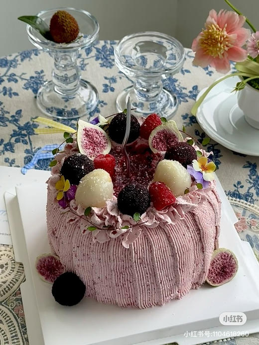 手工杨梅荔枝蛋糕（荔枝芒果夹心）过敏者可备注其他夹心 商品图0