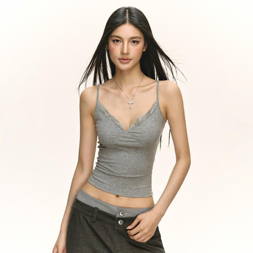 Ariseism美式复古辣妹蕾丝边吊带背心女夏季新款修身内搭外穿上衣 商品图0