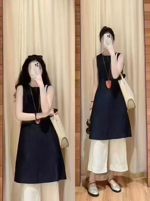 【高品质私服】【IC厚苎麻斜纹布及膝连衣裙】小个子也能轻松驾驭，优雅大方、端庄得体G1398-CC【无标出货 介意慎拍】 商品图9