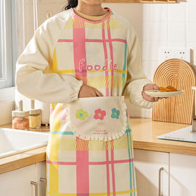 摩登主妇彩虹软糖长袖围裙厨房家用新款反穿防油防水年轻款女罩衣