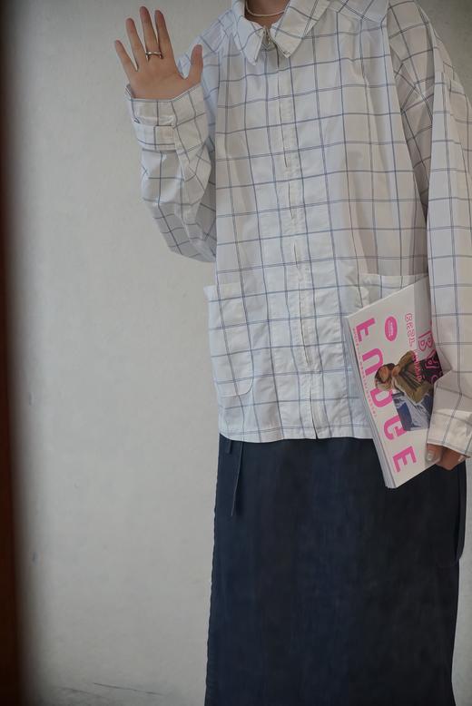 HARVESTY 格纹拉链薄外套 商品图0