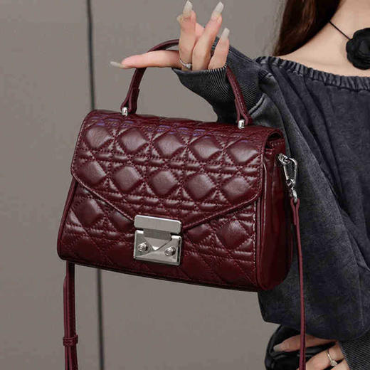 【预售3天】2025春季新款小众复古斜挎包高级感女士通勤手提包SX007 商品图3