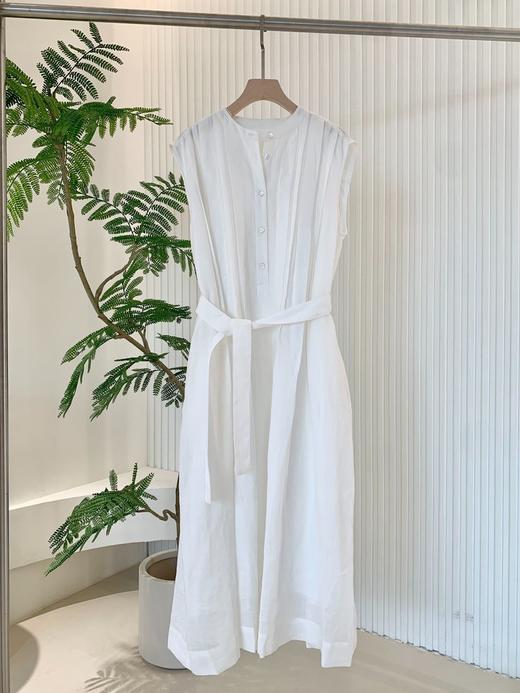 【高品质私服】【IC白色苎麻平纹布中长连衣裙】轻薄柔软，亲肤舒适，纤维强韧G1406-CC【无标出货 介意慎拍】 商品图11
