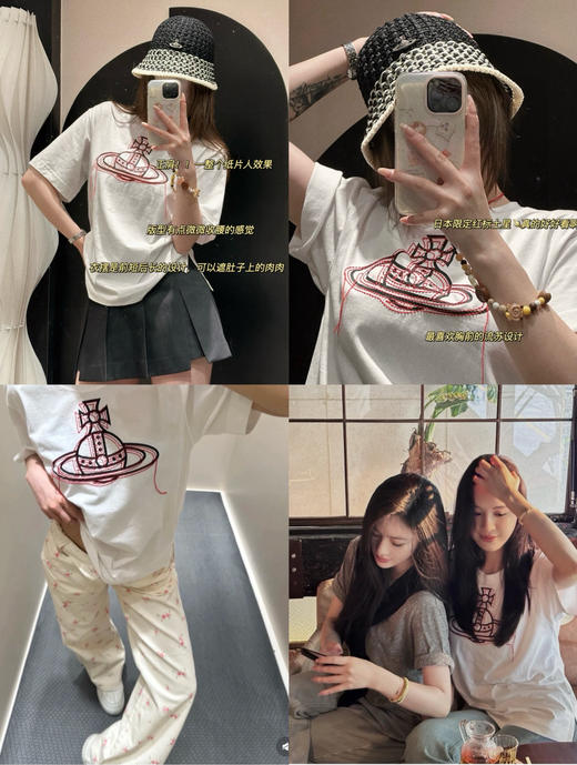 节前福利福利❗️西太后新款𝐓恤 𝐤𝐢𝐭𝐭𝐲猫联名+刺绣（日本限定） 商品图1