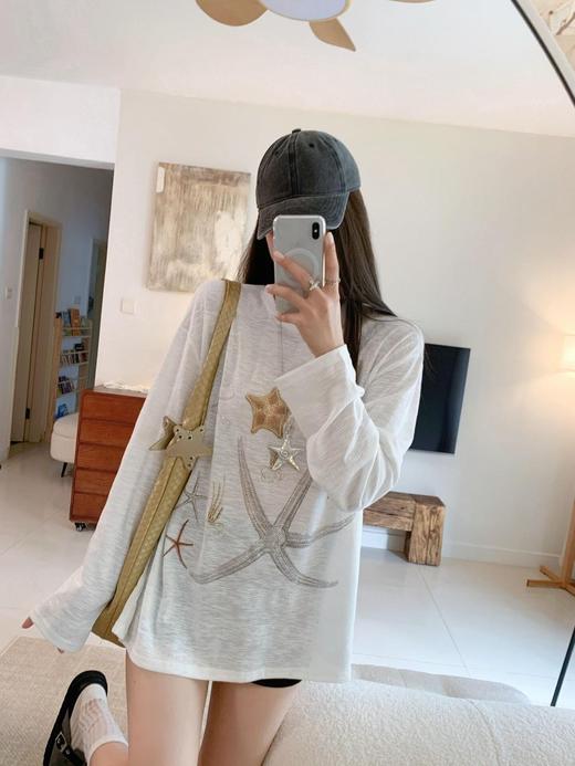 不能拒绝的blingbling幸运海星烫钻防晒T 商品图10