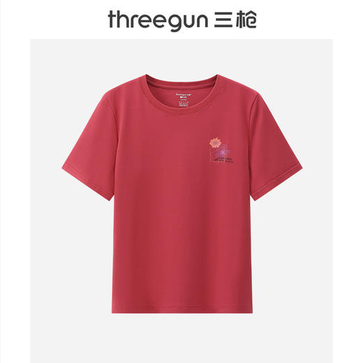 三枪冰泉棉印花圆领短袖女衫 T20002A01 商品图8