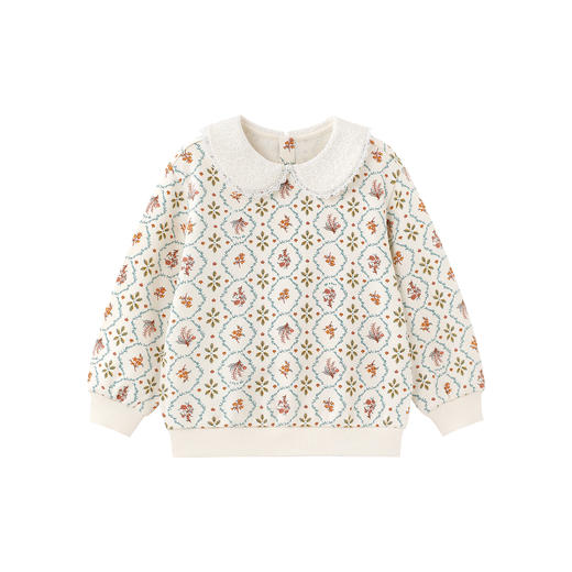 【商场同款】英氏女童洋气长袖卫衣2025秋季新款宝宝翻领套头上衣 商品图4