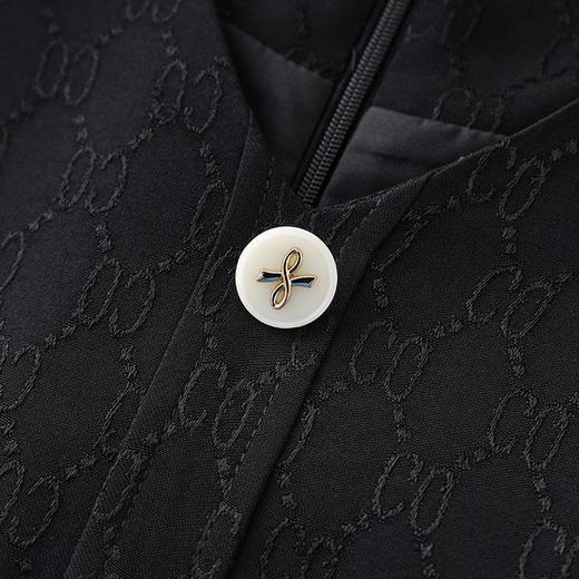 「高货wl」全新升级【铂金会员367/天猫499/差价132】(11715)洛诗琳气质典雅提花人丝连衣裙2025夏季新款优雅显瘦A字裙 商品图4