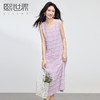 【专属特价】熙世界法式紫色针织提花背心裙女2025夏天新款气质V领无袖连衣裙 商品缩略图0