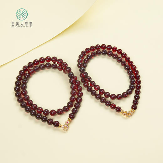 DS925血珀项链-圆环扣血珀圆珠 商品图0