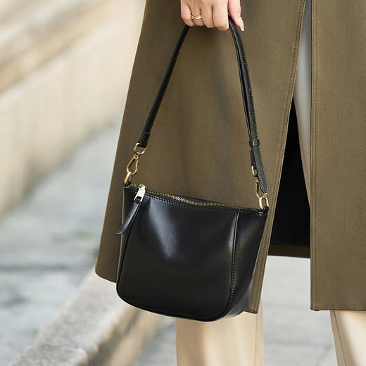 【预售3天】单肩包女2025新款油蜡皮女士包包简约休闲手提斜挎包SC1957 商品图2