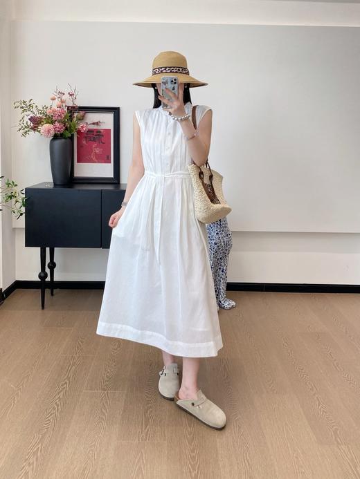 【高品质私服】【IC白色苎麻平纹布中长连衣裙】轻薄柔软，亲肤舒适，纤维强韧G1406-CC【无标出货 介意慎拍】 商品图8