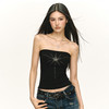 Ariseism 美式复古性感辣妹黑色抹胸吊带女夏季新款修身上衣 商品缩略图3