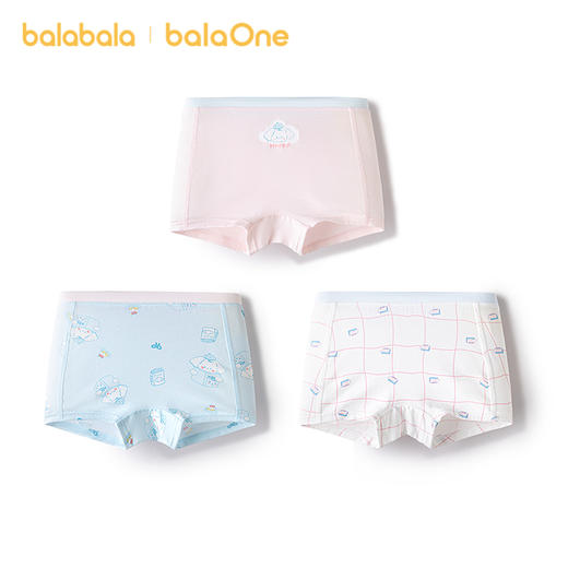 巴拉巴拉女童内裤棉平角小中大童四角短裤抗菌裆不夹P舒适三条装 商品图4