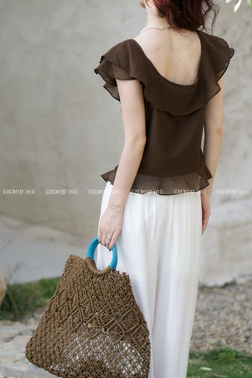 【门店同款】ENJOY夏季“可露丽”温柔花朵上衣 162944611 商品图2