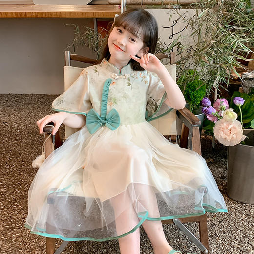 童裙女童国风连衣裙夏季新款薄款2025可爱女孩纱裙公主裙 商品图1