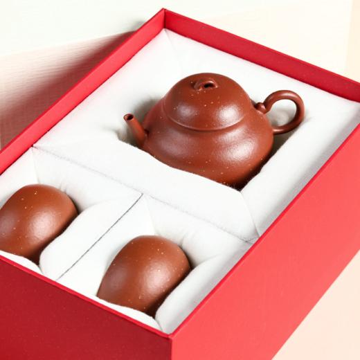 梵匠 胖梨 生砂朱泥 梨式壶型泡茶壶紫砂壶礼盒套装 商品图1