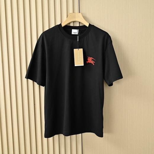 芭宝莉 经典小战马徽标刺绣logo圆领情侣织带短袖T恤 商品图3