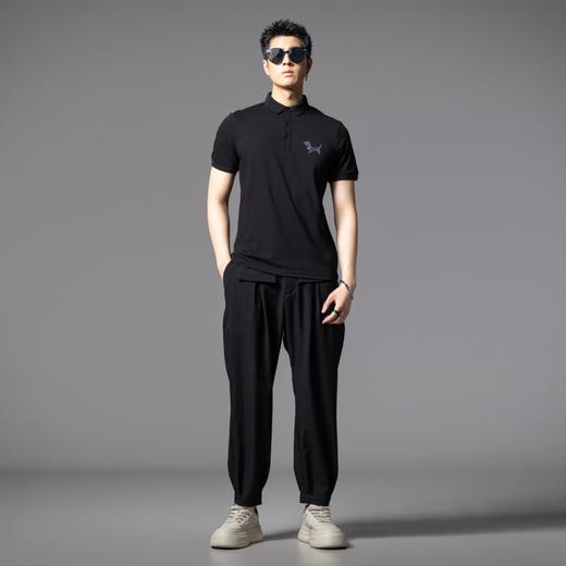 PINLI品立2025夏季新款小狗烫钻修身POLO衫商务休闲短袖男士上衣BG252112089 商品图4