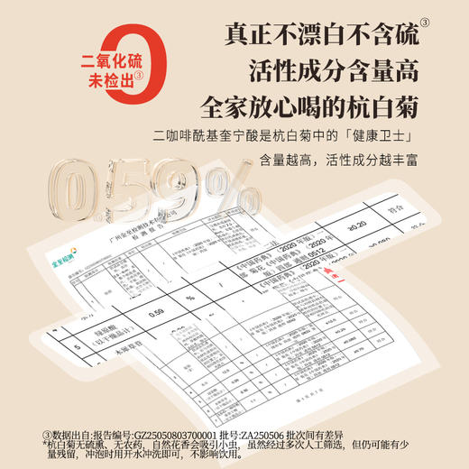 正安 浙江桐乡杭白菊  只取头茬花 朵大香甜润爽 轻松拿下火气 优质原材 60g/罐 商品图2