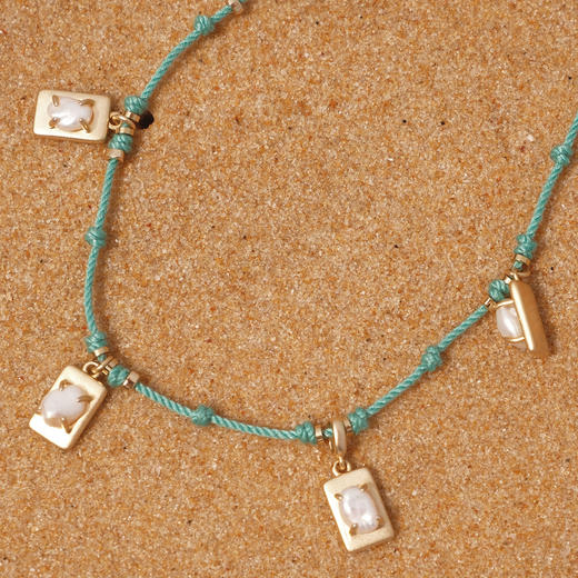 lost in echo2025夏季新款手工编绳度假异域多元素吊坠珍珠项链女 商品图1