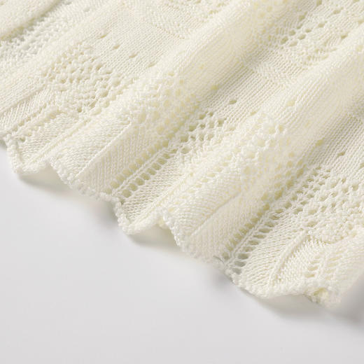 奢姿大码女装2025夏季镂空钩花针织开衫减龄显瘦碎花连衣裙两件套9652993806AB 商品图4