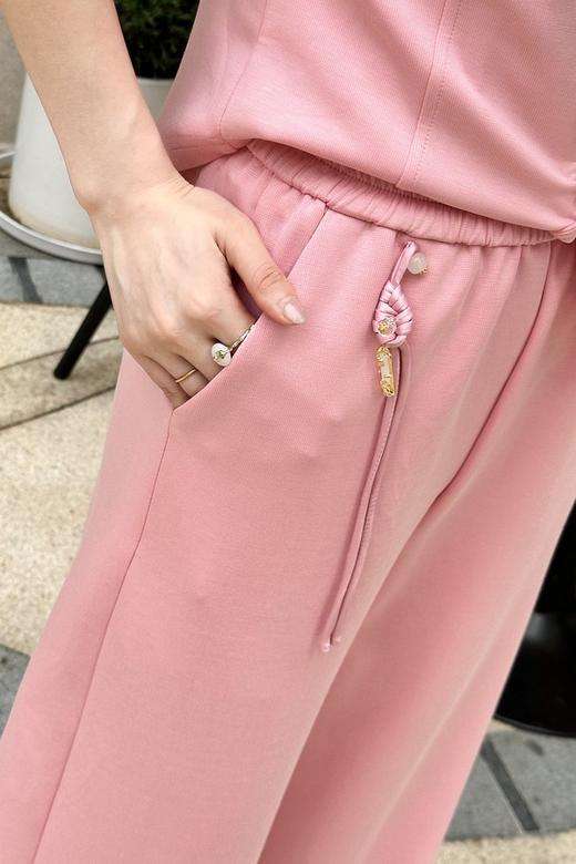 HAYES 粉色新中式盘扣上衣长裤套装 20330 商品图8