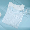 熙世界蕾丝绣花白色T恤女短袖纯棉独特超好看上衣2025年夏季新款 商品缩略图4