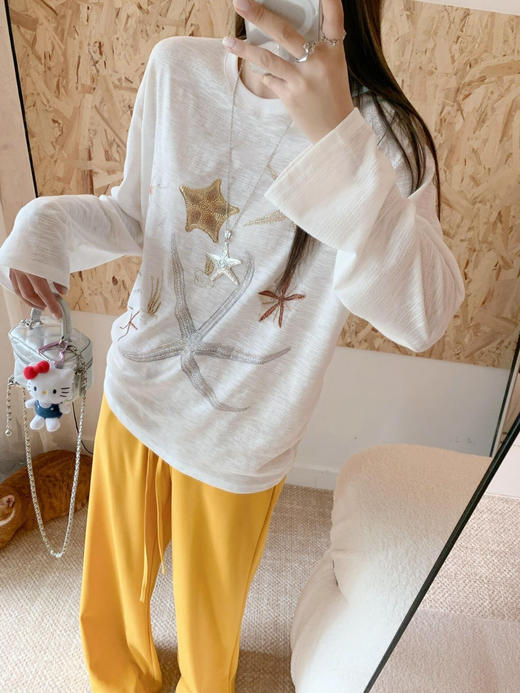 不能拒绝的blingbling幸运海星烫钻防晒T 商品图7