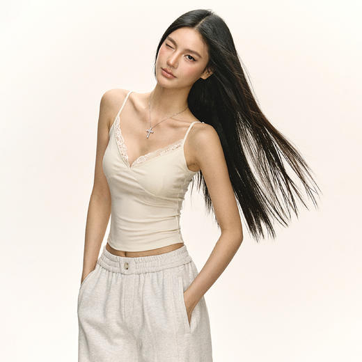 Ariseism美式复古辣妹蕾丝边吊带背心女夏季新款修身内搭外穿上衣 商品图4