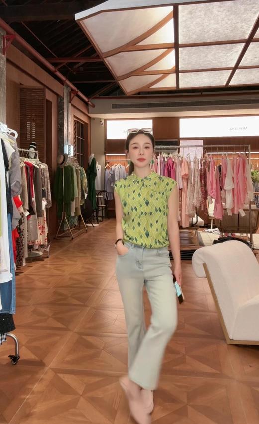 PIANAI冷小姐#  灰绿牛仔裤 商品图0