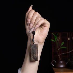 XY0381天然沉香随切平安无事牌