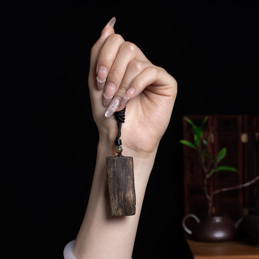 XY0381天然沉香随切平安无事牌 商品图0