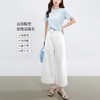【专属特价】熙世界九分阔腿裤女2025夏季薄款小个子宽松休闲通勤直筒白色裤子 商品缩略图2