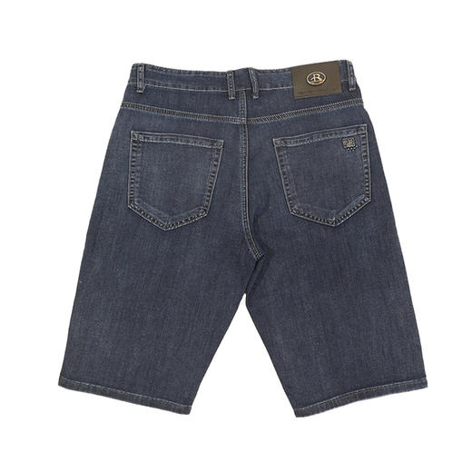 半身缘男裤 夏季后贴烫胶棉感舒适透气牛仔短裤252301B70103785 商品图1