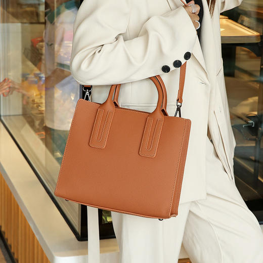 【预售3天】2025新款简约大气手提包女通勤时尚女包大容量单肩斜挎包S1157 商品图1