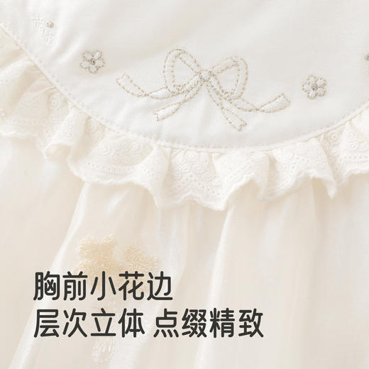 【商场同款】英氏女童网纱连衣裙2025新款长袖洋气绣花公主裙童装 商品图2