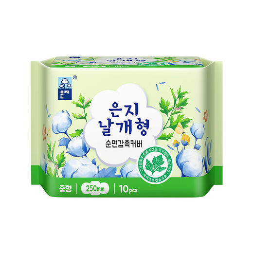 【2包装】恩芝韩国进口艾草微囊日用卫生巾抑菌透气舒适姨妈巾 250mm*10片/包 商品图6