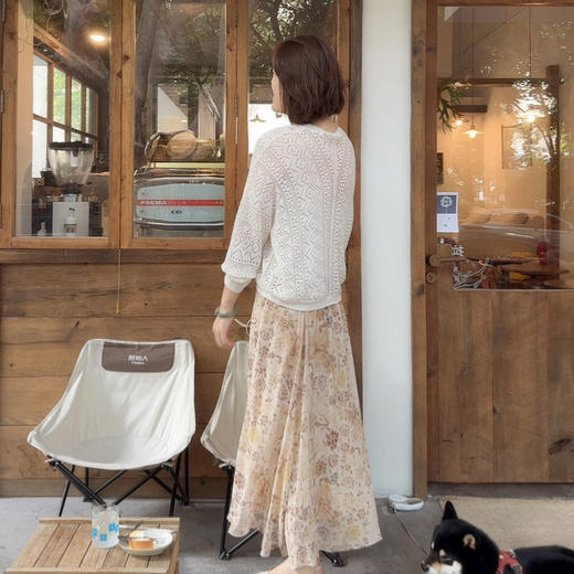 火桐hooton高定系列 橘生淮南法式乔其真丝半裙YT1037 商品图4