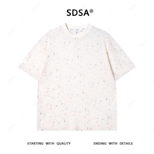 T3750夏季高级感新款男士美式条纹泼墨短袖T恤百搭时尚简约圆领上衣 商品图1