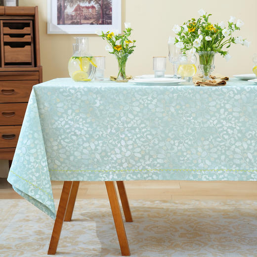 绿意系列桌布茶几餐桌轻奢棉高级感长方形氛围感法式复古结婚定制 商品图0