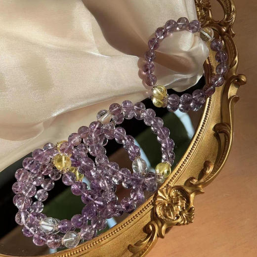 六鑫珠宝 天然紫水晶九紫离火颗粒紫水晶手串 商品图1