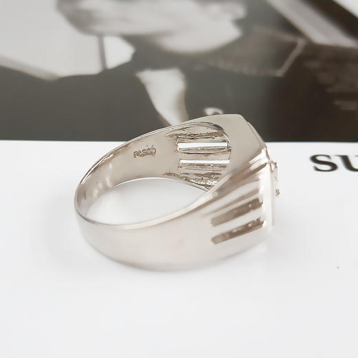 【天然正品】PT900铂金时尚设计款0.41克拉宽版钻石戒指K-L-SI17号（戒圈可改）中性款现售价：4680！160525NJM11 商品图7