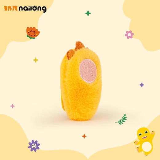 奶龙周边小奶龙毛绒小脚掌发夹 毛毛侧边刘海发卡bb夹高级感碎发边夹 商品图1