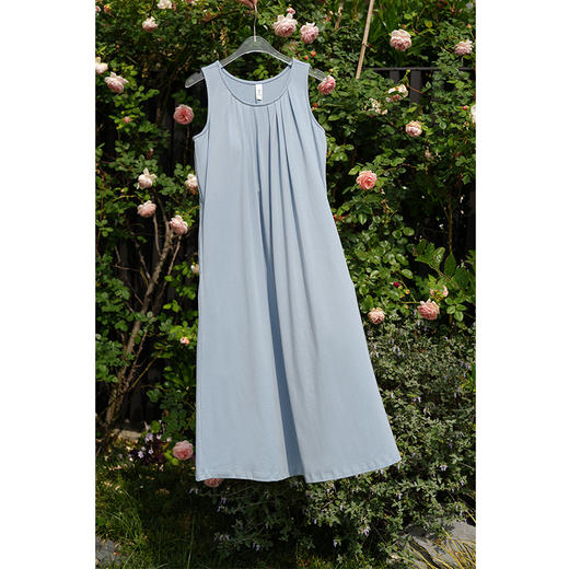 天丝棉带杯睡裙 舒适柔软 吸湿排汗 宽松休闲版 免穿BRA 商品图6