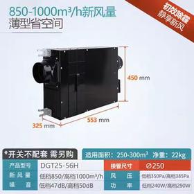 DGT25-56H绿岛风薄型除霾新风机 2档850-1000m³/h 355-400㎡适用 商品代码80085