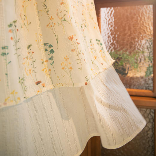 帘子蝴蝶结小花系列碎花门帘隔断帘遮挡帘新款高档高级厨房卧室房间 商品图3