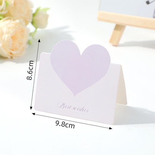 立体贺卡 明信片 莫兰迪色系高级感折叠手写心愿卡 颜色随机1张 商品图3